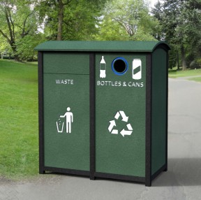 outdoor recycling bins