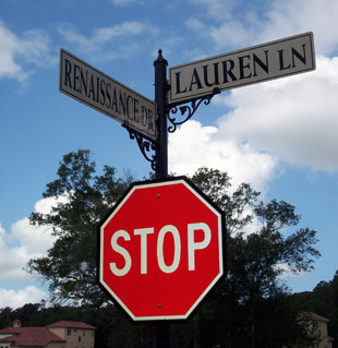 decorative road signs
