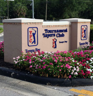 golf club entrance monument