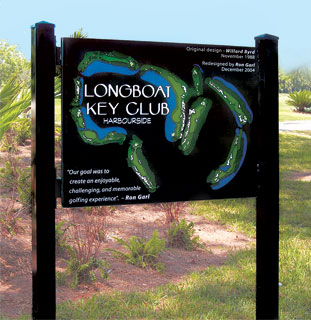 golf course map sign
