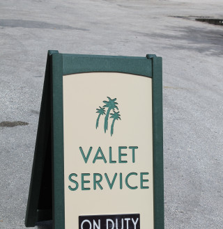 valet a-frame sign
