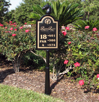 cast bronze golf signs