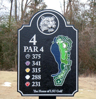 aluminum golf sign