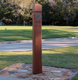 hardwood golf signs