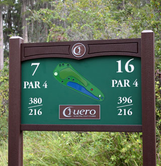 recycled plastic golf sign